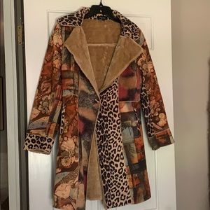 Colorful fall winter mid coat